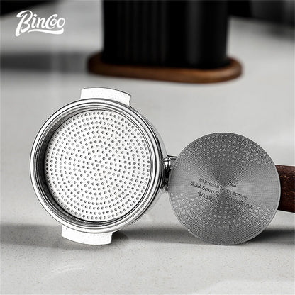 Bincoo-Stainless Steel Espresso Extraction Filter, Secondary Water Separation Net, Espresso Machine Handle, Powder Bowl
