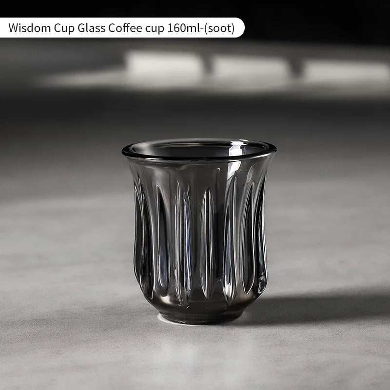 BINCOO 160ml Glass Coffee Cup Drinking Glasses for Espresso Cappuccino Latte Mug Juice Cocktails Home Kitchen Barista Glassware