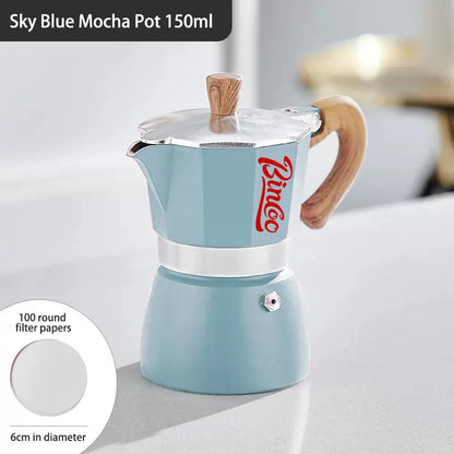 Bincoo Coffee Moka Pot Aluminum 300ml Mocha Pot Classic Italian Espresso Pot Kitchen Home Barista Coffee Machine Accessories