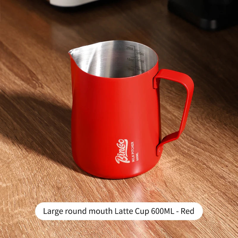 350/600ML Coffee Milk Frothing Pitcher Jug 304 Stainless Steel Precise Scale High Quality Latte Barista Professional CafeUtensil