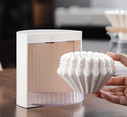 BINCOO Coffee Filter Paper Storage Box Rack Cake Filter Paper Holder Mocha Pot Filter Paper Dust-proof Storage Box Barista Tools