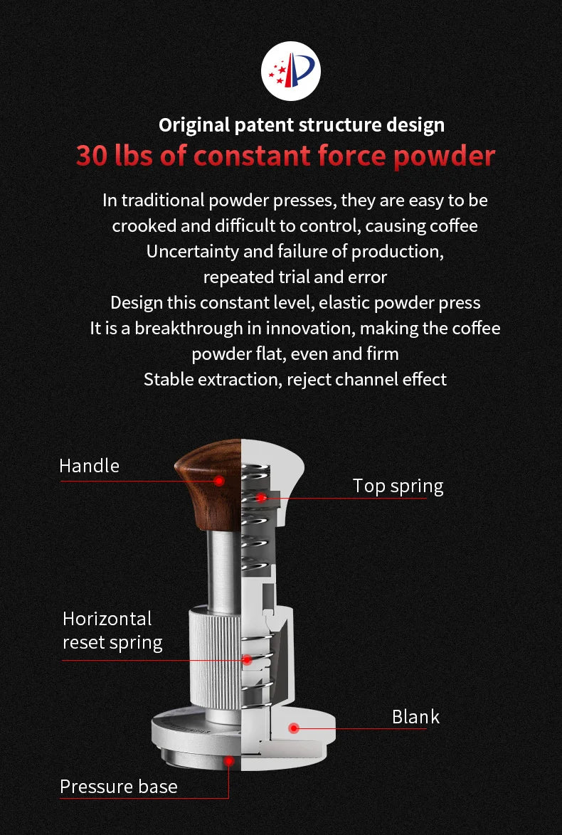 Bincoo Coffee Tamper Station Coffee Distributor Storage Base For 51/58mm 30lb Constant Pressure Espresso Tamper Set Barista Tool