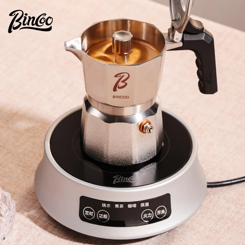 Bincoo Three Valve 316 Stainless Steel Mocha Pot Pressure Concentrating Extraction Coffee Pot Home Professional Barista Kit