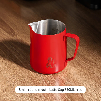 350/600ML Coffee Milk Frothing Pitcher Jug 304 Stainless Steel Precise Scale High Quality Latte Barista Professional CafeUtensil