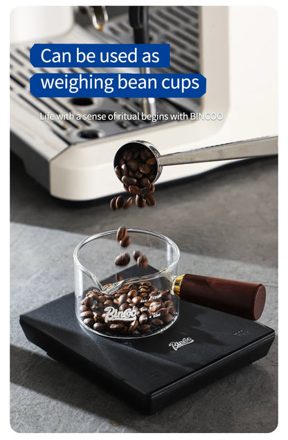70/120/180ml Heat-resisting Glass Espresso Measuring Cup Double/Single Mouth Glass Milk Jug With Handle Glass Scale Measure Mugs