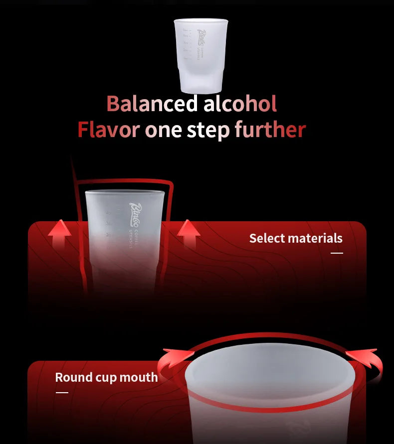 BINCOO Espresso Glass Measuring Cup 50ML Clear Shot Glasses Coffee Mugs Set Espresso Measuring Cup Tools Milk Frothing Pitcher