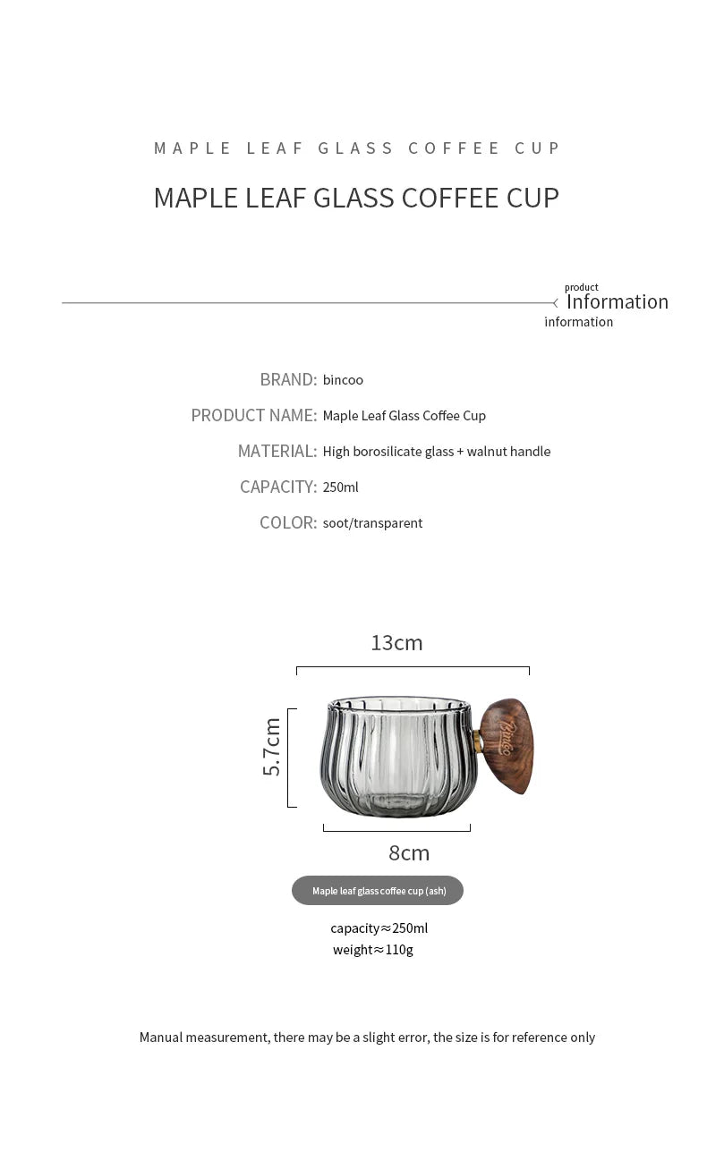 New Stripe Heat-resistant High Boron Silicon Glass Coffee Mug With Wooden Handle Ice American Latte Cup Breakfast Milk Tea Cup