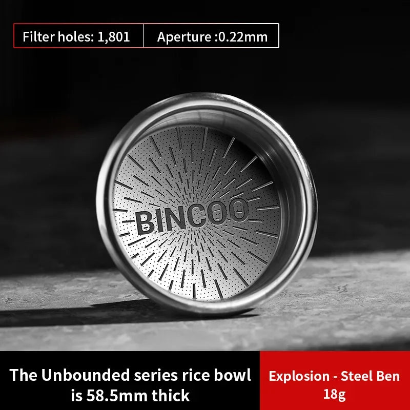 BINCOO New Precision High Extraction Matrix 51/58.5mm Basket Filter，Micro Sieve Filter Basket Stainless Steel Portafilter Basket
