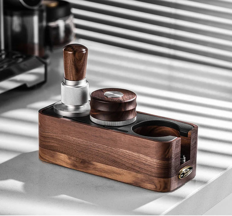 BINCOO 51/58mm 30Ib Constant Pressure Coffee Tamper & Distributor with Tamping Base Espresso Tamper Set Home Barista Accessories