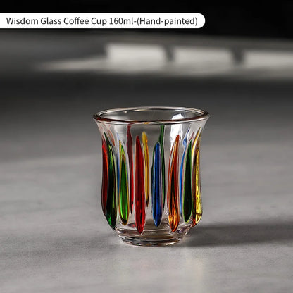 BINCOO 160ml Glass Coffee Cup Drinking Glasses for Espresso Cappuccino Latte Mug Juice Cocktails Home Kitchen Barista Glassware