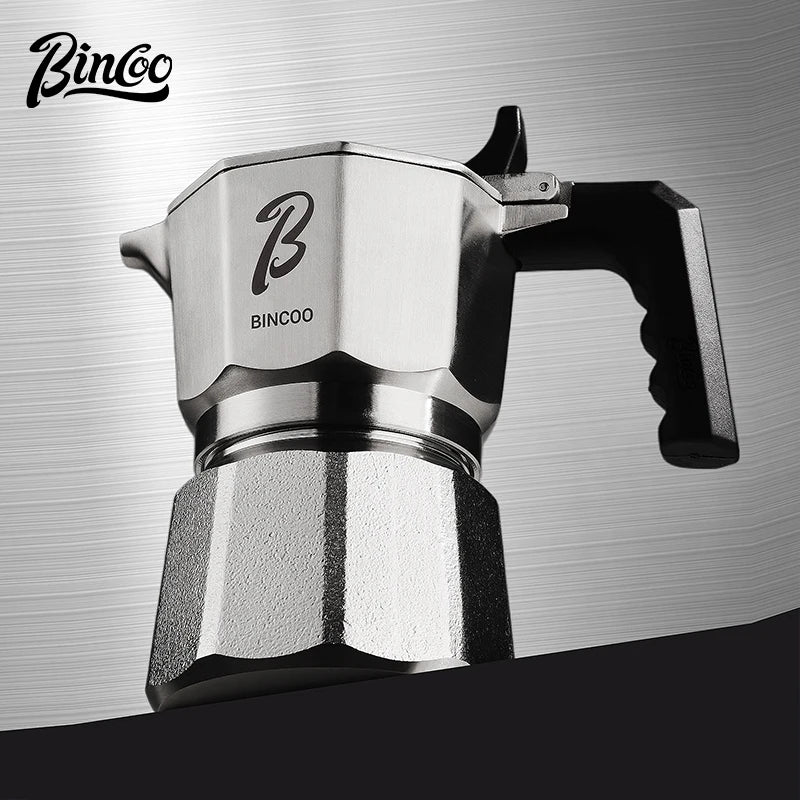 Bincoo Three Valve 316 Stainless Steel Mocha Pot Pressure Concentrating Extraction Coffee Pot Home Professional Barista Kit
