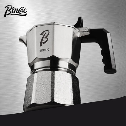 Bincoo Three Valve 316 Stainless Steel Mocha Pot Pressure Concentrating Extraction Coffee Pot Home Professional Barista Kit