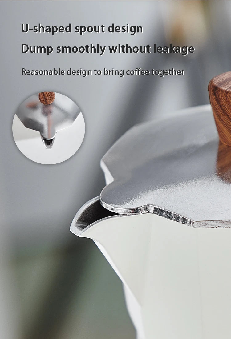 Bincoo Coffee Moka Pot Aluminum 300ml Mocha Pot Classic Italian Espresso Pot Kitchen Home Barista Coffee Machine Accessories