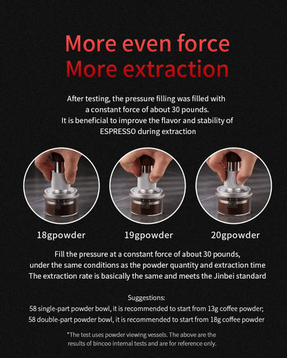 Bincoo Coffee Tamper Station Coffee Distributor Storage Base For 51/58mm 30lb Constant Pressure Espresso Tamper Set Barista Tool