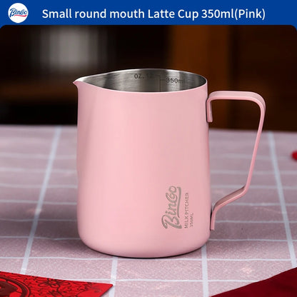 Bincoo Pointed Spout Milk Frothing Pitcher, 350ml/600ml Stainless Steel Latte Art Cup, Professional Coffee Steaming Jug