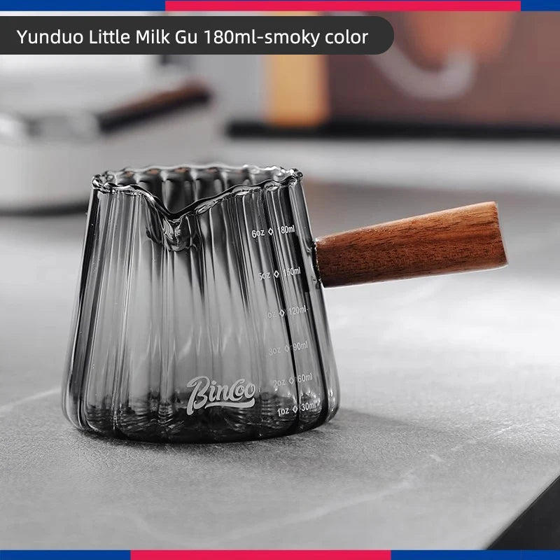 70/120/180ml Heat-resisting Glass Espresso Measuring Cup Double/Single Mouth Glass Milk Jug With Handle Glass Scale Measure Mugs