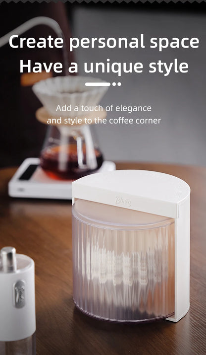 BINCOO Coffee Filter Paper Storage Box Rack Cake Filter Paper Holder Mocha Pot Filter Paper Dust-proof Storage Box Barista Tools