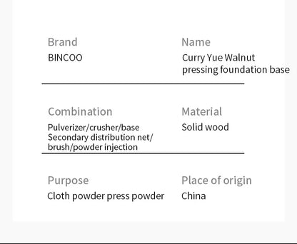 Bincoo-Walnut Coffee Press Base, Powder Distributor Set, Italian Handle, Universal Appliance Tool, Storage Base, 51mm, 58mm