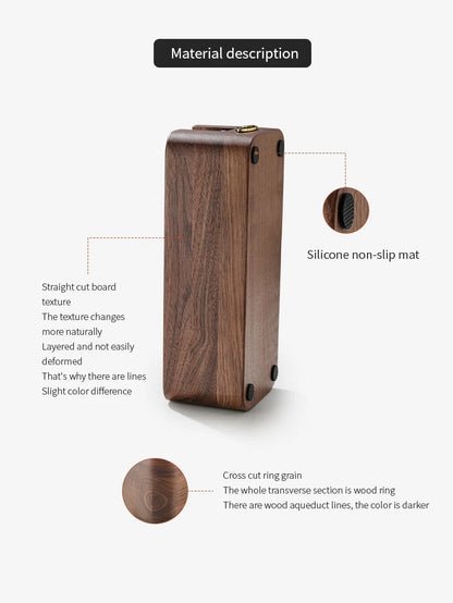 Bincoo Solid Wood Coffee Tamping Stand, Fits 51/58mm Portafilters, Espresso Distributor Base, Barista Tool