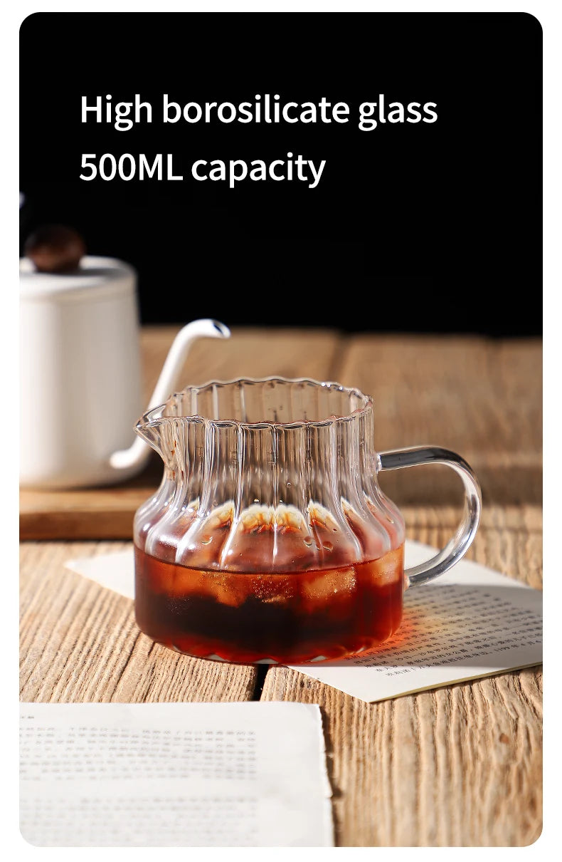 Bincoo 500ml Pour Over Coffee Maker Set Glass Carafe Coffee with Glass Coffee Filter Drip Coffee Maker Set for Home or Office