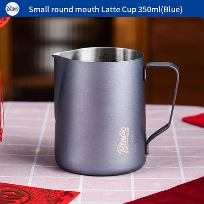 Bincoo Pointed Spout Milk Frothing Pitcher, 350ml/600ml Stainless Steel Latte Art Cup, Professional Coffee Steaming Jug