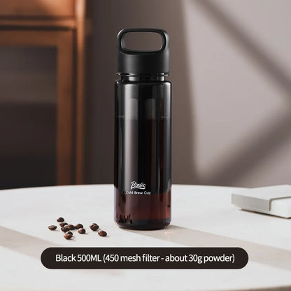BINCOO Hand Brewed Cold Extraction Bottle Portable Cold Brew Coffee Pot Accompanying Cup Outdoor Lemon Juice Smoothie Filter Cup