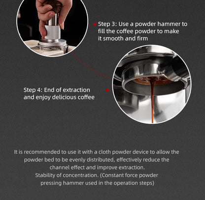 Bincoo Coffee Tamper Station Coffee Distributor Storage Base For 51/58mm 30lb Constant Pressure Espresso Tamper Set Barista Tool