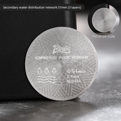 Secondary water distribution network Italian coffee handle, sintered plate, stainless steel extraction filter, three-layer 51/58