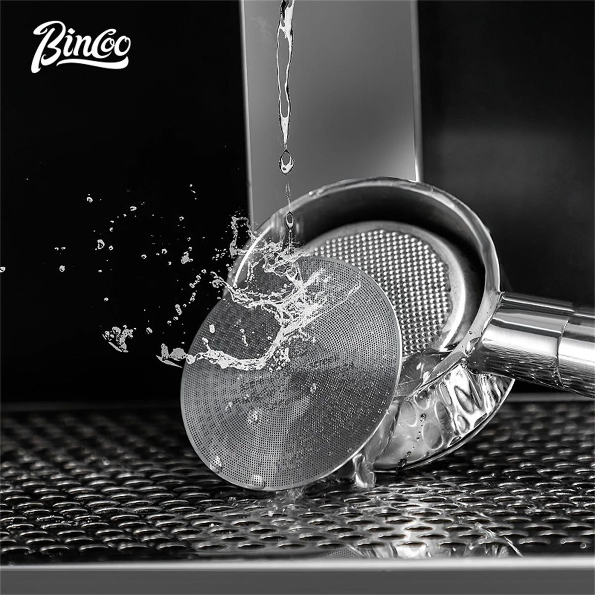 Bincoo-Stainless Steel Espresso Extraction Filter, Secondary Water Separation Net, Espresso Machine Handle, Powder Bowl