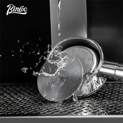 Bincoo-Stainless Steel Espresso Extraction Filter, Secondary Water Separation Net, Espresso Machine Handle, Powder Bowl