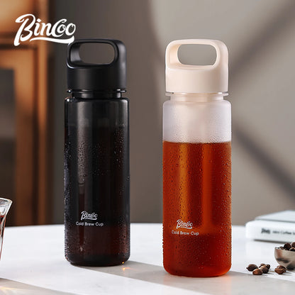 BINCOO Hand Brewed Cold Extraction Bottle Portable Cold Brew Coffee Pot Accompanying Cup Outdoor Lemon Juice Smoothie Filter Cup
