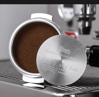 Secondary water distribution network Italian coffee handle, sintered plate, stainless steel extraction filter, three-layer 51/58