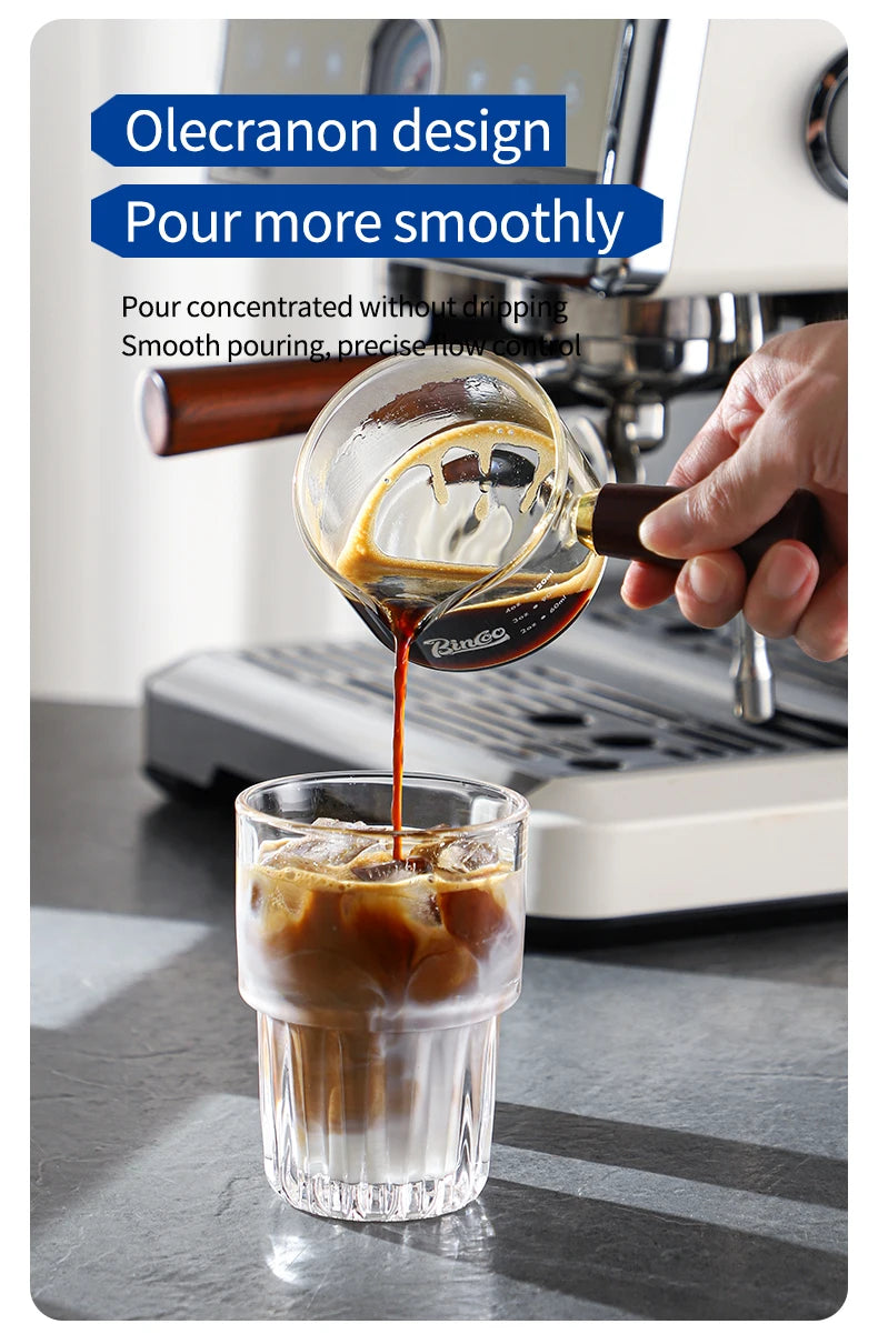 70/120/180ml Heat-resisting Glass Espresso Measuring Cup Double/Single Mouth Glass Milk Jug With Handle Glass Scale Measure Mugs