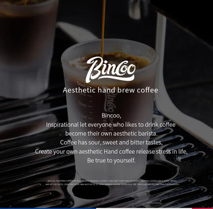 BINCOO Espresso Glass Measuring Cup 50ML Clear Shot Glasses Coffee Mugs Set Espresso Measuring Cup Tools Milk Frothing Pitcher