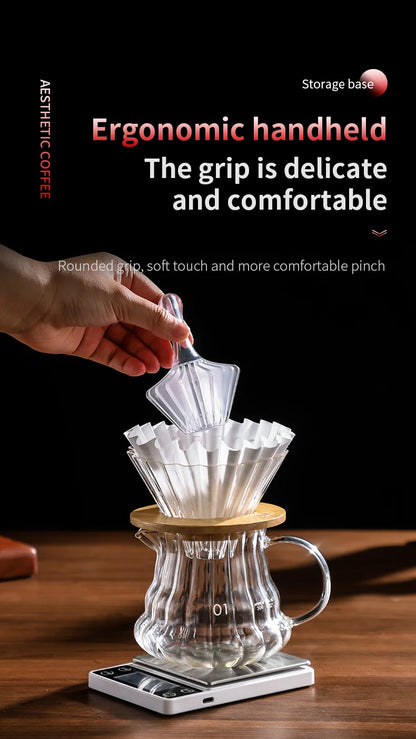 Bincoo Universal Bowl Shape Cone Coffee Filter With Tritan Holder Heat Resistant Paper Filters For Pour Over Brewing
