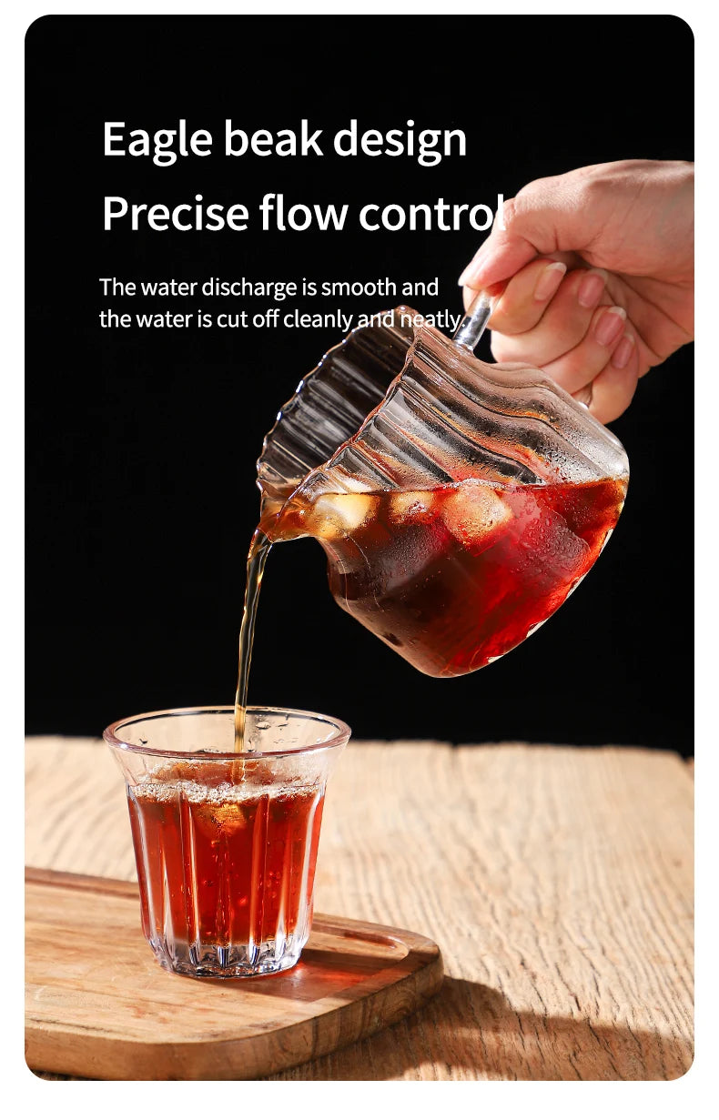 Bincoo 500ml Pour Over Coffee Maker Set Glass Carafe Coffee with Glass Coffee Filter Drip Coffee Maker Set for Home or Office