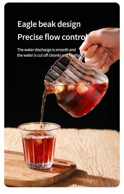 Bincoo 500ml Pour Over Coffee Maker Set Glass Carafe Coffee with Glass Coffee Filter Drip Coffee Maker Set for Home or Office