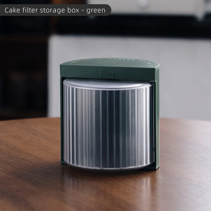 BINCOO Coffee Filter Paper Storage Box Rack Cake Filter Paper Holder Mocha Pot Filter Paper Dust-proof Storage Box Barista Tools