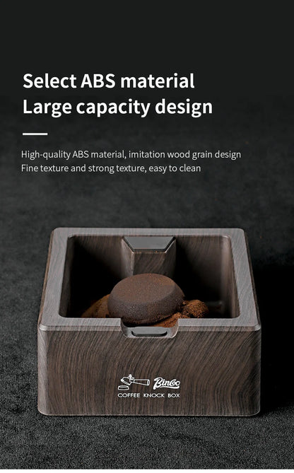 Bincoo Coffee Knock Box for Espresso Machines, Commercial Barista Pucks Disposal Bin with Handle, Home/Cafe Countertop Use