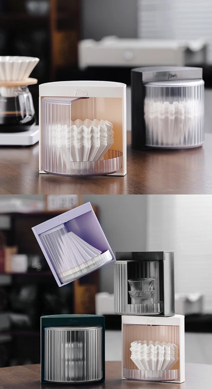 BINCOO Coffee Filter Paper Storage Box Rack Cake Filter Paper Holder Mocha Pot Filter Paper Dust-proof Storage Box Barista Tools
