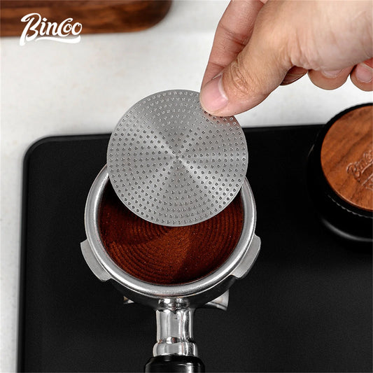Bincoo-Stainless Steel Espresso Extraction Filter, Secondary Water Separation Net, Espresso Machine Handle, Powder Bowl