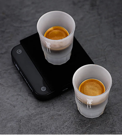 BINCOO Espresso Glass Measuring Cup 50ML Clear Shot Glasses Coffee Mugs Set Espresso Measuring Cup Tools Milk Frothing Pitcher