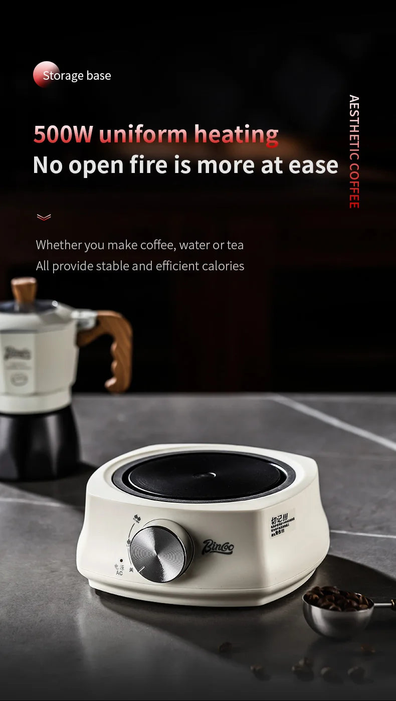 Bincoo Dual Valve Moka Pot Set , Espresso Coffee Maker, Portable Home Machine, Outdoor Use