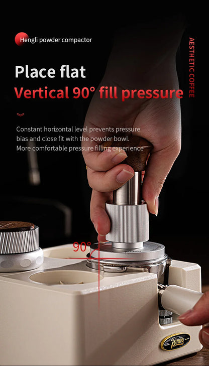Bincoo Coffee Tamper Station Coffee Distributor Storage Base For 51/58mm 30lb Constant Pressure Espresso Tamper Set Barista Tool