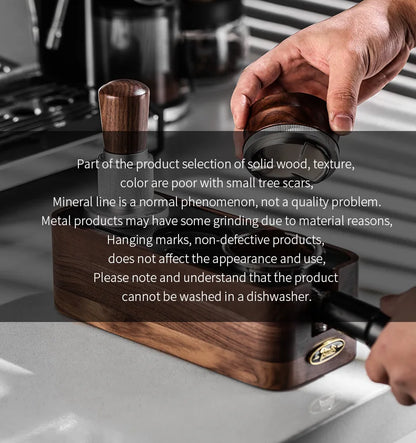 BINCOO 51/58mm 30Ib Constant Pressure Coffee Tamper & Distributor with Tamping Base Espresso Tamper Set Home Barista Accessories