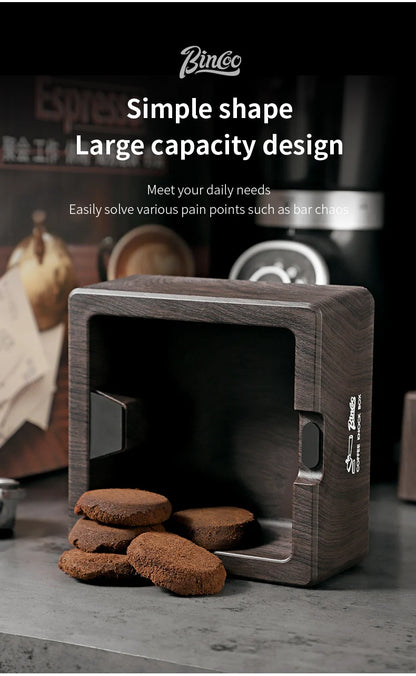 Bincoo Coffee Knock Box for Espresso Machines, Commercial Barista Pucks Disposal Bin with Handle, Home/Cafe Countertop Use
