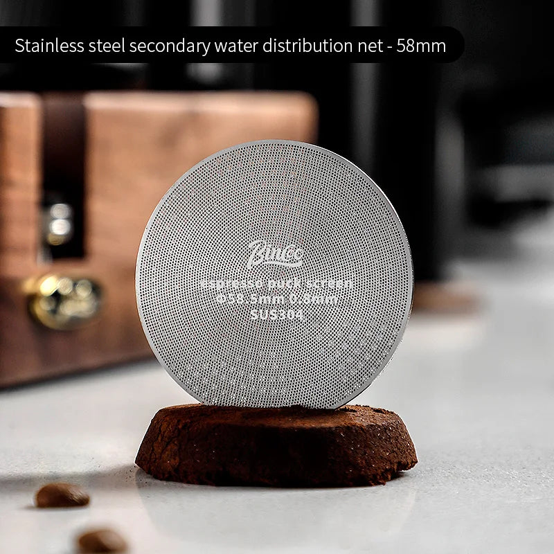 Bincoo-Stainless Steel Espresso Extraction Filter, Secondary Water Separation Net, Espresso Machine Handle, Powder Bowl