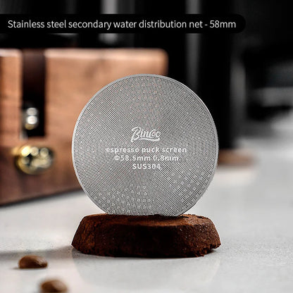Bincoo-Stainless Steel Espresso Extraction Filter, Secondary Water Separation Net, Espresso Machine Handle, Powder Bowl