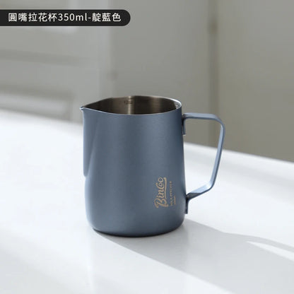 350/600ML Coffee Milk Frothing Pitcher Jug 304 Stainless Steel Precise Scale High Quality Latte Barista Professional CafeUtensil