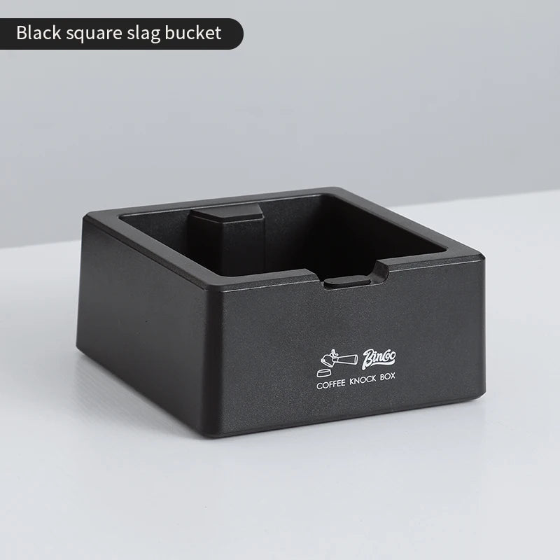 Bincoo ABS Coffee Knock Box, Square Anti-Slip Design with Silicone Base for Espresso Grounds, Home & Cafe Use